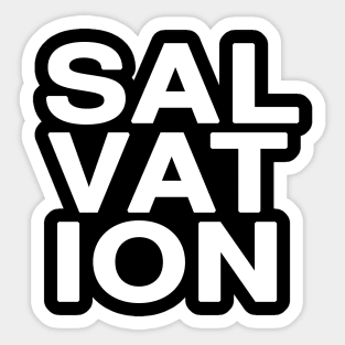 SALVATION Typography Sticker